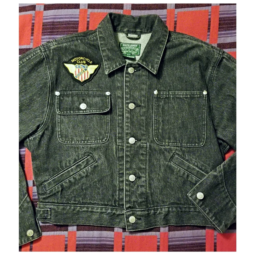 ☆EXTREMELY RARE☆ RALPH LAUREN COUNTRY EMBROIDERED DENIM JACKET- WOMEN SI… - Picture 5 of 10